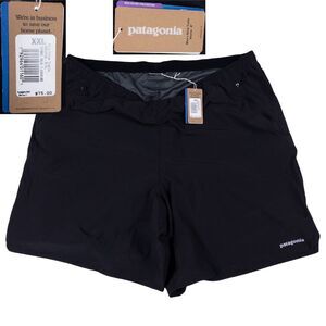 Patagonia Nine Trails Shorts XXL Black NWT 8” Running Hiking Lined Gorpcore